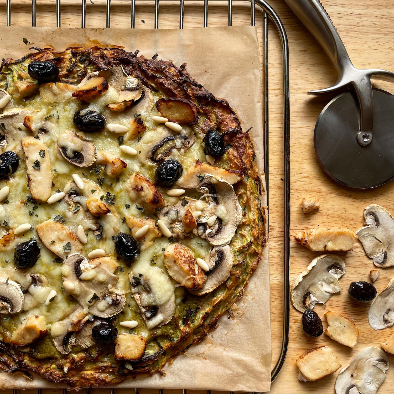 Pizza healthy pâte à la courgette